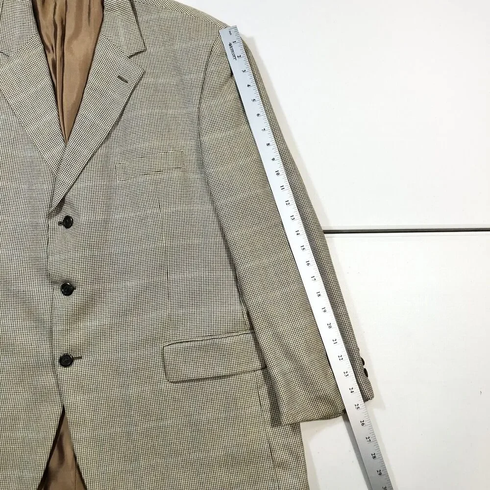 John W Nordstrom Loro Piana Cashmere, Silk Houndstooth Men's Blazer 48R Canada